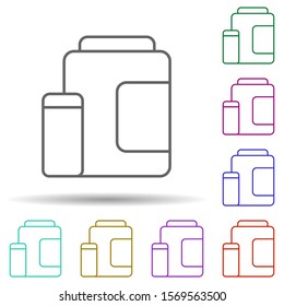 A bank of proteins multi color icon. Simple thin line, outline vector of web icons for ui and ux, website or mobile application