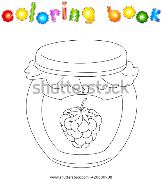 Bank Raspberry Jam Coloring Book Kids Stock Vector Royalty Free