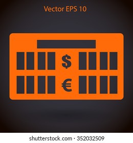 bank rate today icon vector illustration