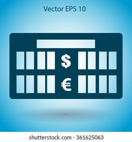 bank rate today icon vector illustration