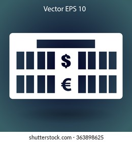 bank rate today icon vector illustration