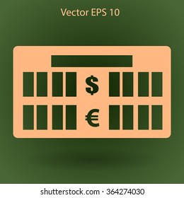 bank rate today icon vector illustration