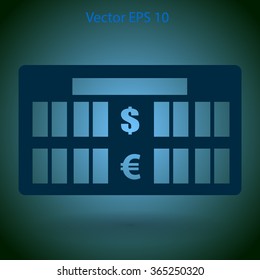 bank rate today icon vector illustration