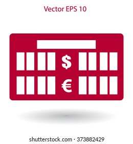 bank rate today icon vector illustration