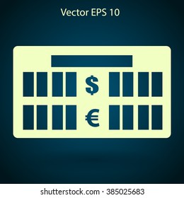 bank rate today icon vector illustration