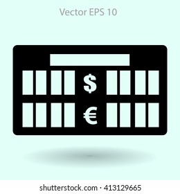 bank rate today icon vector illustration