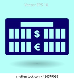 bank rate today icon vector illustration