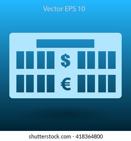 bank rate today icon vector illustration