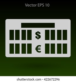 bank rate today icon vector illustration