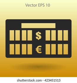 bank rate today icon vector illustration