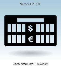 bank rate today icon vector illustration