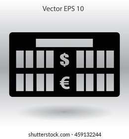 bank rate today icon vector illustration