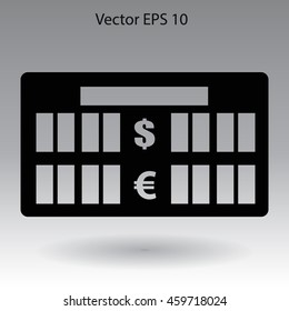 bank rate today icon vector illustration