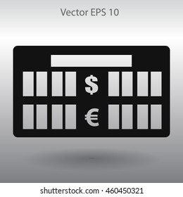 bank rate today icon vector illustration