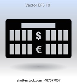 bank rate today icon vector illustration