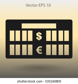 bank rate today icon vector illustration