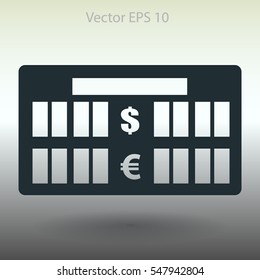 bank rate today icon vector illustration