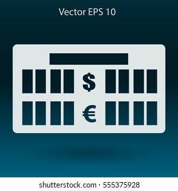 bank rate today icon vector illustration