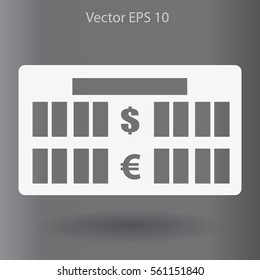 bank rate today icon vector illustration