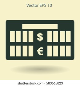 bank rate today icon vector illustration