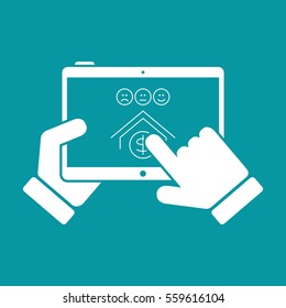 Bank rating icon - Thin series