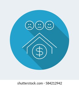 Bank rating icon - Thin series