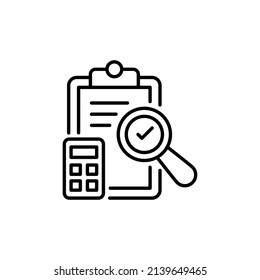 Bank Reconciliation Icon In Vector. Logotype