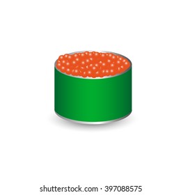 Bank of red caviar