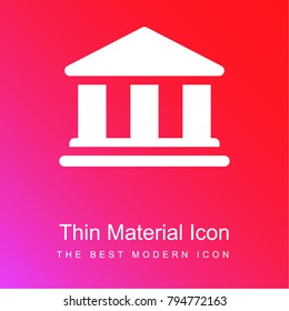 Bank red and pink gradient material white icon minimal design
