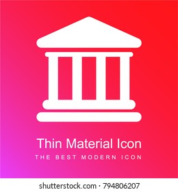 Bank red and pink gradient material white icon minimal design