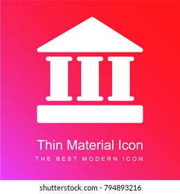 Bank red and pink gradient material white icon minimal design