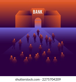 A bank run or run on the bank occurs when many clients withdraw their money from a bank