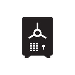 Bank Safe Box Icon. Safe Lock Vector Icon. Money Safe Flat Sign Design. Money Safe Symbol Pictogram. UX UI Icon