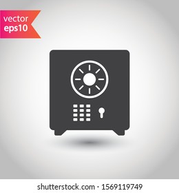 Bank safe box icon. Safe lock vector icon. Money safe flat sign design. EPS 10 pictogram