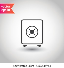 Bank safe box icon. Safe lock vector icon. Money safe flat sign design. EPS 10 pictogram