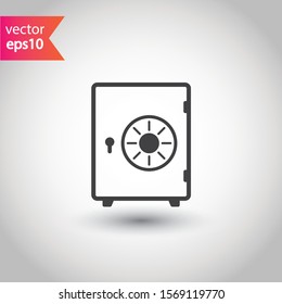 Bank safe box icon. Safe lock vector icon. Money safe flat sign design. EPS 10 pictogram