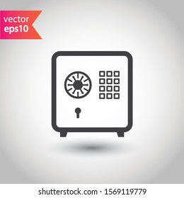 Bank safe box icon. Safe lock vector icon. Money safe flat sign design. EPS 10 pictogram