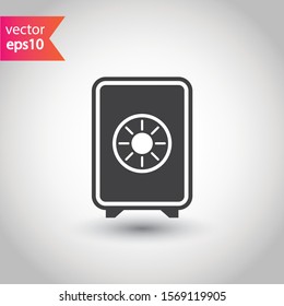 Bank safe box icon. Safe lock vector icon. Money safe flat sign design. EPS 10 pictogram