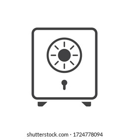 Bank safe box icon. Safe lock vector icon. Money safe flat sign design. EPS 10 pictogram symbol