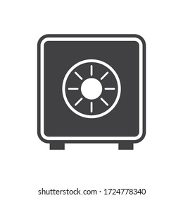 Bank safe box icon. Safe lock vector icon. Money safe flat sign design. EPS 10 pictogram symbol