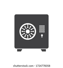 Bank safe box icon. Safe lock vector icon. Money safe flat sign design. EPS 10 pictogram symbol