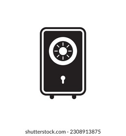 Bank safe box icon. Safe lock vector icon. Money safe flat sign design. Money safe symbol pictogram. UX UI icon