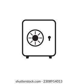 Bank safe box icon. Safe lock vector icon. Money safe flat sign design. Money safe symbol pictogram. UX UI icon