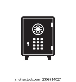 Bank safe box icon. Safe lock vector icon. Money safe flat sign design. Money safe symbol pictogram. UX UI icon