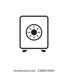 Bank safe box icon. Safe lock vector icon. Money safe flat sign design. Money safe symbol pictogram. UX UI icon