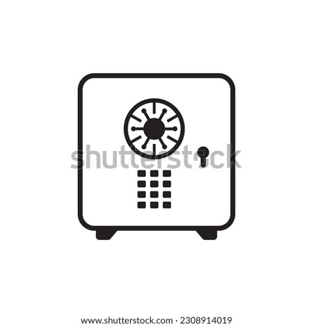 Bank safe box icon. Safe lock vector icon. Money safe flat sign design. Money safe symbol pictogram. UX UI icon