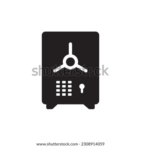 Bank safe box icon. Safe lock vector icon. Money safe flat sign design. Money safe symbol pictogram. UX UI icon