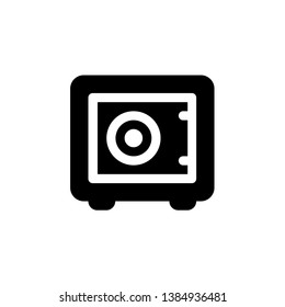 Bank Safe box vector icon. Bank Safe box concept stroke symbol design. Thin graphic elements vector illustration, Fill pattern for your web site design, logo, UI. EPS 10. - Vector