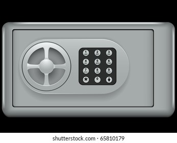 Bank the safe a cell for storage of values isolated on a white background