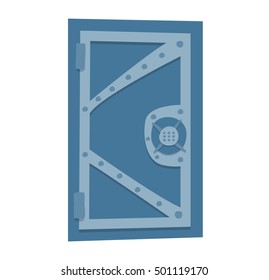 Bank safe door isolated vector